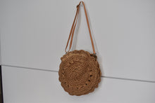 Load image into Gallery viewer, Woven Bag Round Natural With Shoulder Strap - 287091

