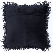 Load image into Gallery viewer, CR Zara Cushion Shoestring Shaggy Black 45CM - 665205
