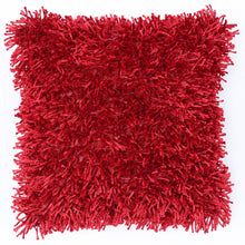 Load image into Gallery viewer, CR Zara Cushion Shoestring Shaggy Red 45CM - 665206
