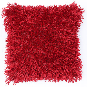 CR Zara Cushion Shoestring Shaggy Red 45CM - 665206