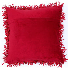 Load image into Gallery viewer, CR Zara Cushion Shoestring Shaggy Red 45CM - 665206
