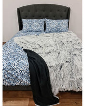 Load image into Gallery viewer, Casa Rosso Mammoth Blanket KB 2Tone Black/White 220X240CM - 665994

