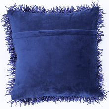 Load image into Gallery viewer, CR Zara Cushion Shoestring Shaggy Navy Blue 45CM - 665204
