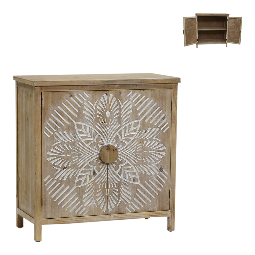 SLF Cabinet with White Detail Flower Front - 972003