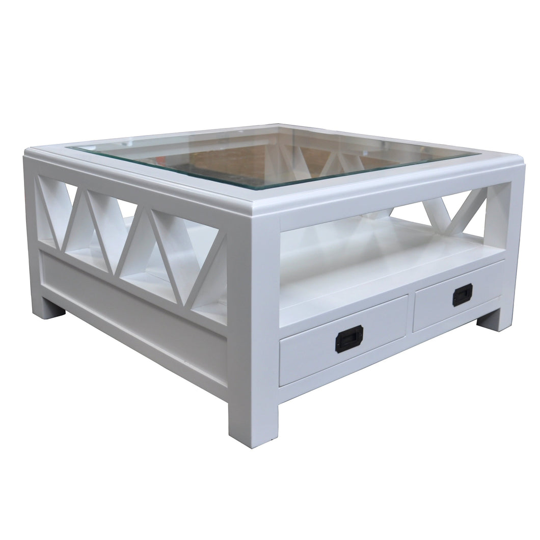 SLF Libby Coffee Table White with 2 Drawer - 972113
