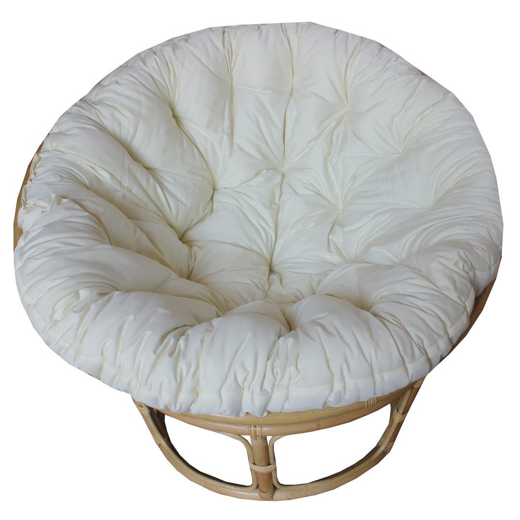SLF Papasan Chair Rattan Natural with Cream Cushion - 975041
