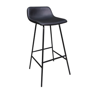 SLF Lucca Barstool Moulded PU Black on Legs - 991008